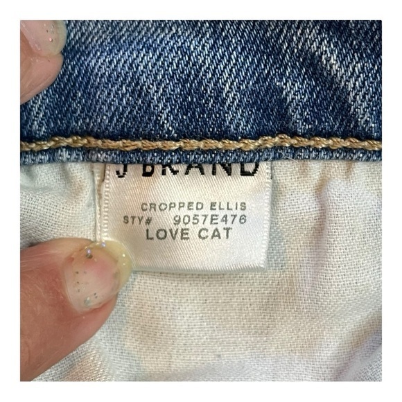 J Brand Cropped Ellis Love Cat Light Blue Wash Ankle Jeans Women Size 26 - Picture 11 of 12